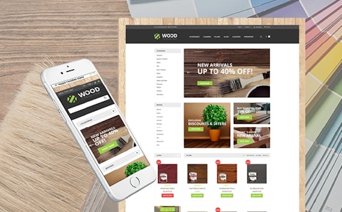 Smart Organized Responsive OpenCart Template for Wood Finishes Store