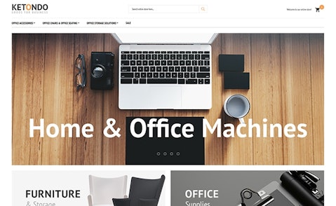 Ambitious Looking Ketondo Magento Theme for Selling Office Supplies