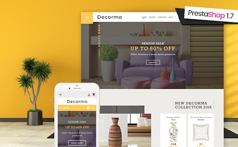 Positive Looking Decorma Responsive PrestaShop 1.7 Theme for Furniture Store