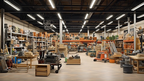 A home improvement store overflowing with a variety of products and supplies.