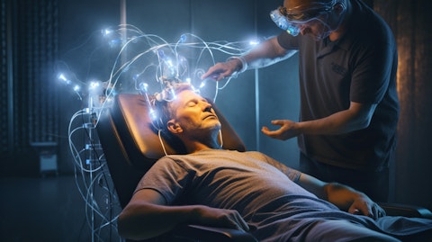 A patient receiving physical therapy for a neurological disease.