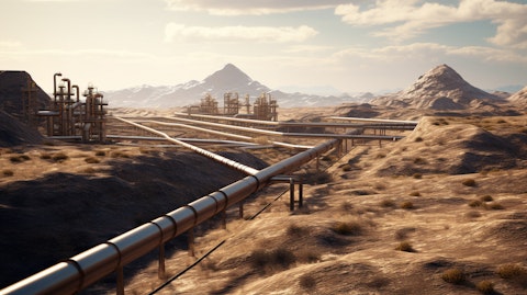 An underground network of pipelines transporting oil through an expansive terrain.