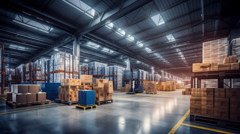 A large logistic facility within the industrial real estate sector.