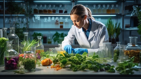 A lab technician analyzing natural food protection ingredients to ensure quality products.