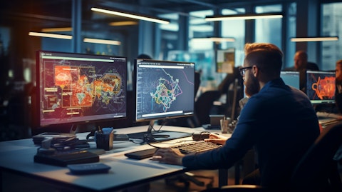 A team of software engineers working together in an open office, developing innovative solutions.