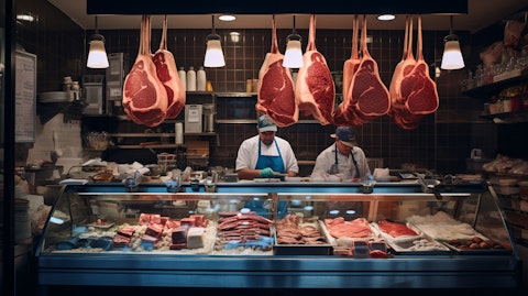 A butcher shop showcasing fresh meats and seafood for customers.