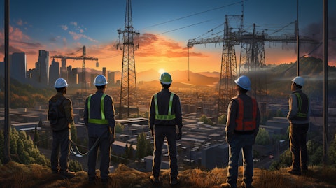 A workforce of engineers and construction workers in professional gear, showcasing the company’s capabilities in developing energy infrastructure solutions.