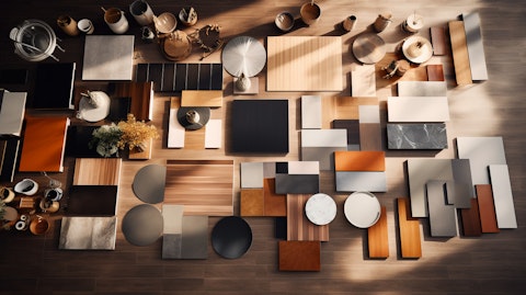An aerial view of a house filled with beautiful flooring products.