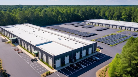 Aerial view of a thriving self-storage facility, showcasing the company's expertise in acquisition and development.