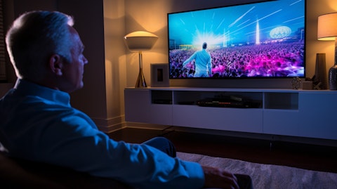 A customer in their home enjoying premium channels, high-definition set-top boxes, and whole-home DVRs.