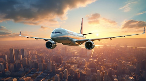 An Airbus single-aisle aircraft overfly a major city, showcasing the airline services of the company.
