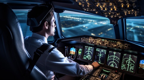 A pilot in the cockpit of a widebody commercial aircraft, highlighting the level of expertise of the aircraft leasing industry.