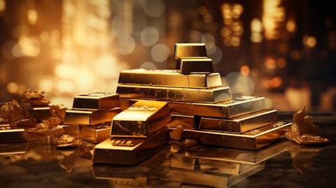 A representation of gold bars, highlighting the companies success in their gold industry.