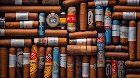 A close-up of an array of tobacco products, emphasizing the selection and consumer choice.