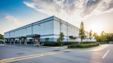 An exterior view of a large self-storage facility in the US.