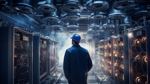 An engineer inspecting a HVAC system, revealing the complexity of the products.