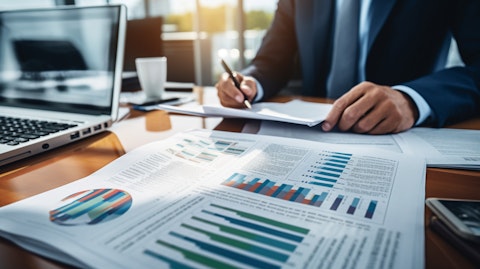 A modern REIT investment portfolio board and its financial documents with a bold headline.