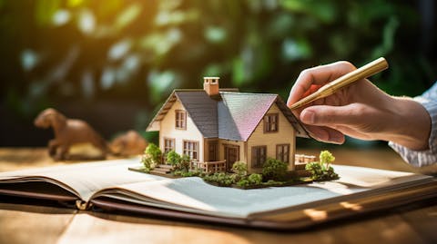 A close-up of a hand holding the deed to a property, symbolizing the real estate investments held.