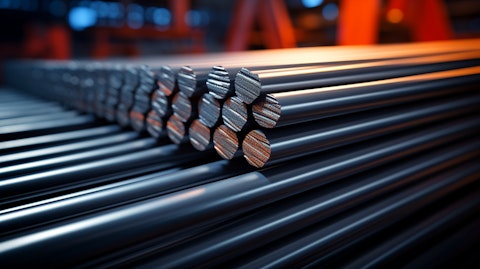 A steel rod, bent and contoured to the exact specifications of the company.