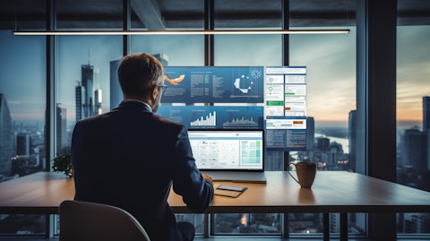 An individual utilizing the Sharepoint Online platform to manage their data securely.