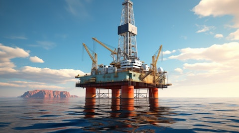 A drilling rig surrounded by reserves of oil and natural gas.
