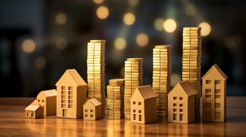 A business graph showing an upward trend in the residential loan and bridge loan markets.