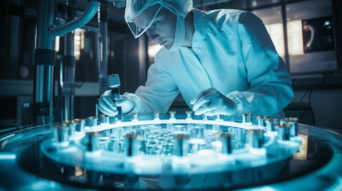 A technician in the preclinical development working on innate cell engager.