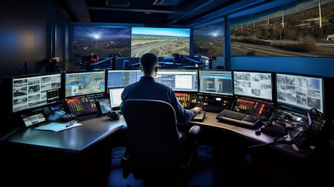 A control center equipped with the company's camera systems, vehicle lightbars, industrial signaling equipment, and first responder interoperable communications.