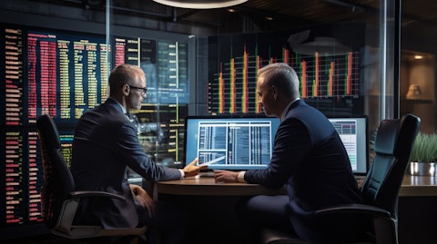 A financial advisor discussing financial plans with a client.