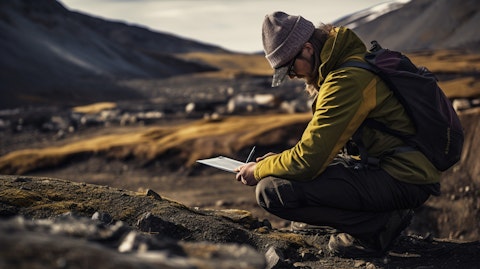 A geologist collecting data in a remote location to monitor the effects of climate change.