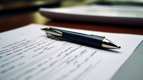 A close-up of a signed policy document from an insurance-reinsurance company.