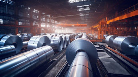An aerial view of an aluminum mill, showcasing the company's production capabilities.