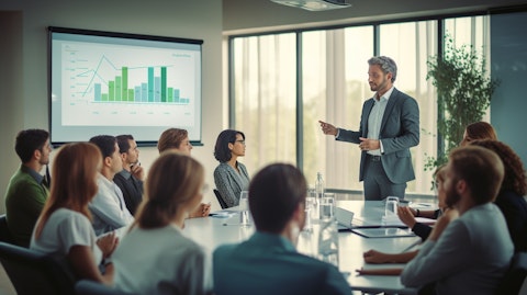 A professional instructor delivering a customer education workshop.