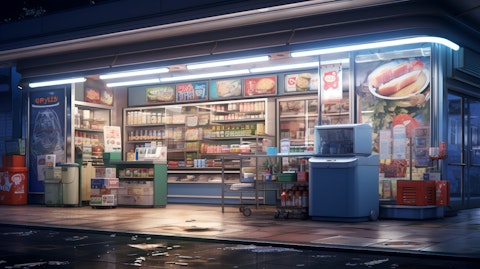 A convenience store full of customers shopping for groceries and other items.