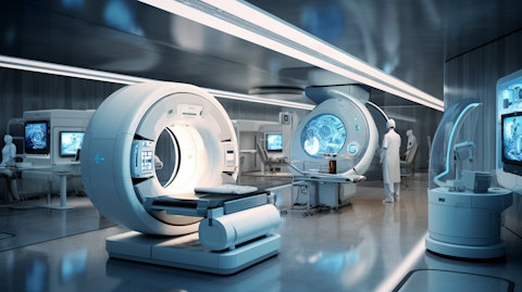 A room full of medical technicians operating sophisticated CT and MRI systems.