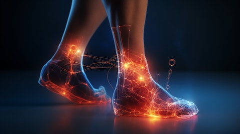 A doctor repairing a foot and ankle injury using the latest sports medicine techniques.