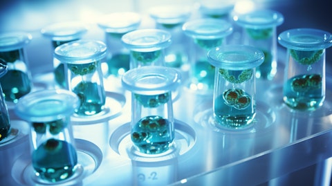 A close-up view of a laboratory experiment testing a non-steroidal therapy for polycystic ovary syndrome.