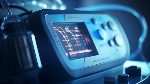 A close-up of a medical device, exemplifying the company's cutting-edge proprietary technology.