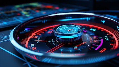 A close-up of a transportation performance measurement system, highlighting the effectiveness of the company's software.