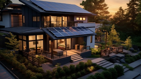 A solar intelligent panel system illuminating residential homes.