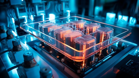 A high-temperature proton exchange membrane (HT-PEM) fuel cell generating power in an industry setting.
