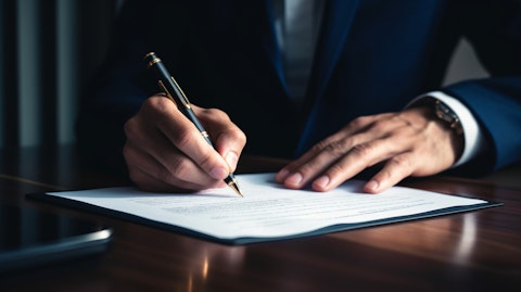 A close-up of a contract being signed, depicting a transaction for Mezzanine, Growth Capital, and Debt Investments.