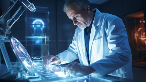 An aesthetic doctor making use of innovative, cutting-edge medical technology in their practice.