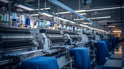 A textile manufacturing facility, showcasing the industry and its products.