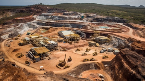 An aerial view of Asanko Gold Mine in Ghana, West Africa.