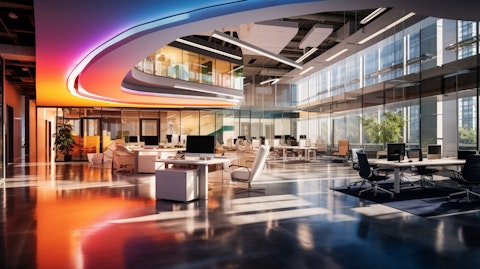 A vibrant high-tech office space, representing the company's later stage investments.