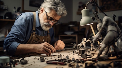 A ceramics artist crafting a wearable medical robotics to aid in daily living.