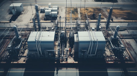 An aerial view of an industrial site with multiple transfer switches.