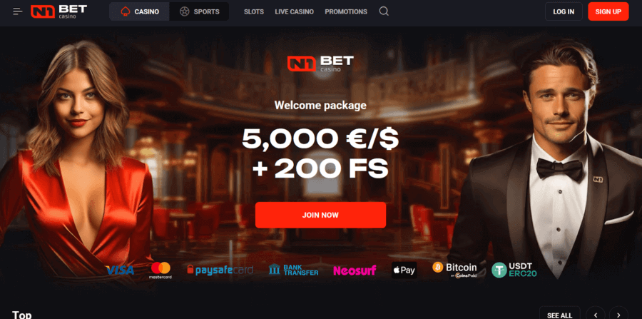 N1bet webpage