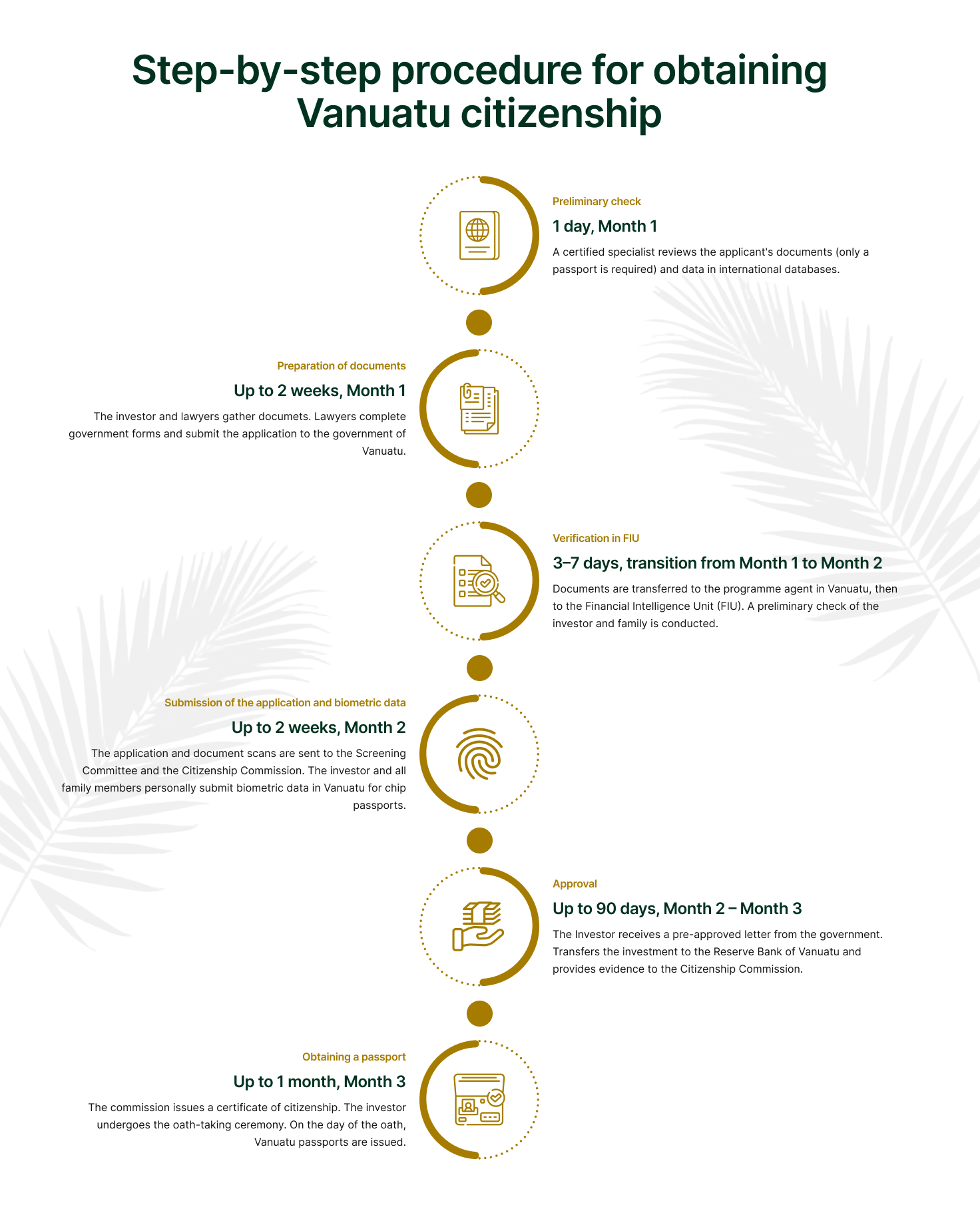 Step-by-step roadmap to get Vanuatu citizenship